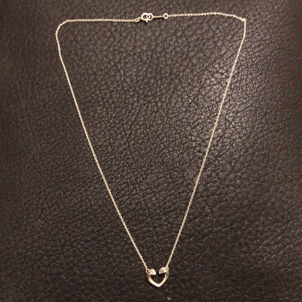 Tiffany & Co open heart necklace